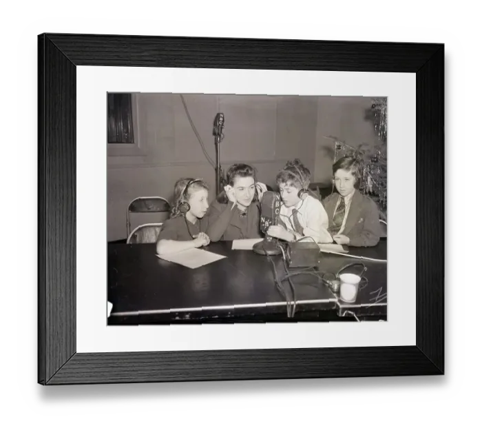 Framed Print : British Children Speak Over Radio Framed Print : British Children Speak Over Radio
