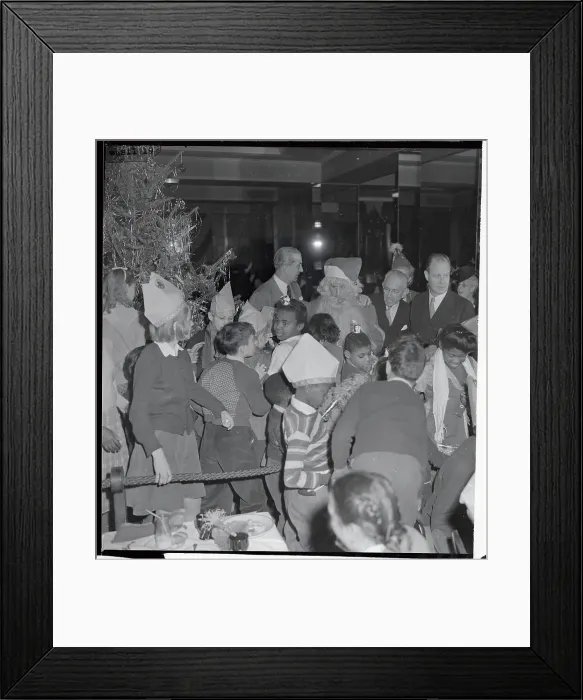 Framed Print : Children at Christmas Party