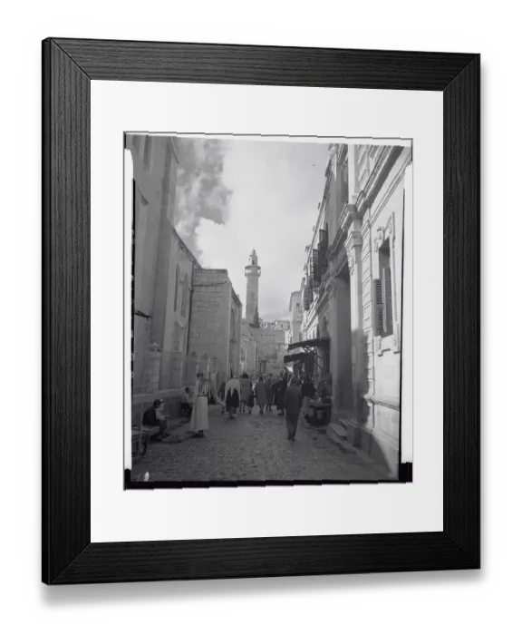 Framed Print : Pedestrians Walking on Street of Sorrows Framed Print : Pedestrians Walking on Street of Sorrows