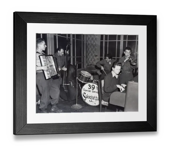 Framed Print : Special Service Platoon Band Playing Framed Print : Special Service Platoon Band Playing