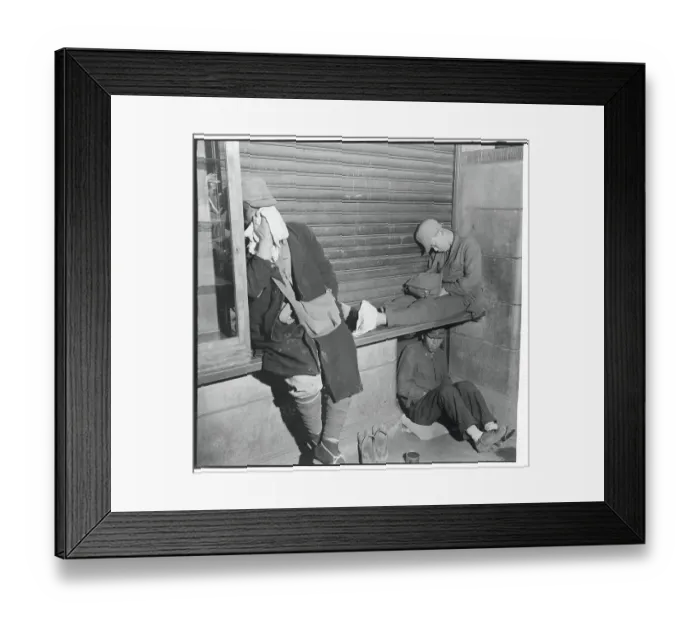 Framed Print : Japanese Homeless in Tokyo Subway Station 1945 Framed Print : Japanese Homeless in Tokyo Subway Station 1945