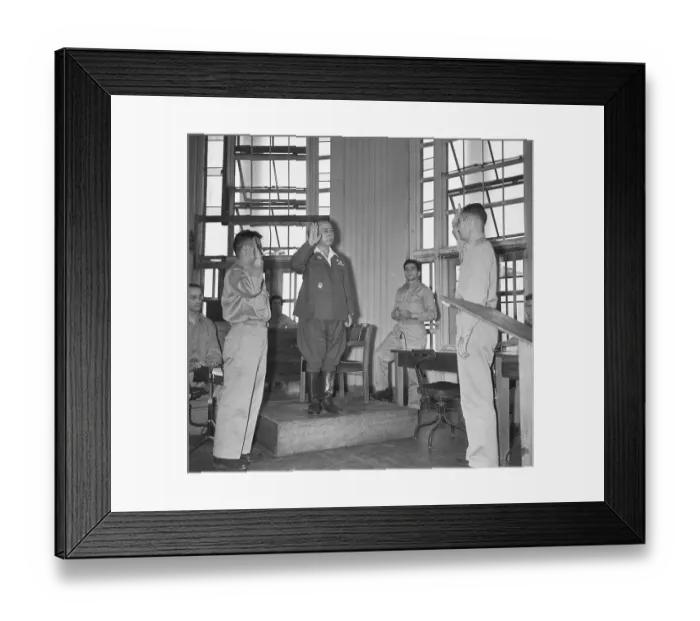 Framed Print : Tomoyuki Yamashita Being Sworn in at Hearing
