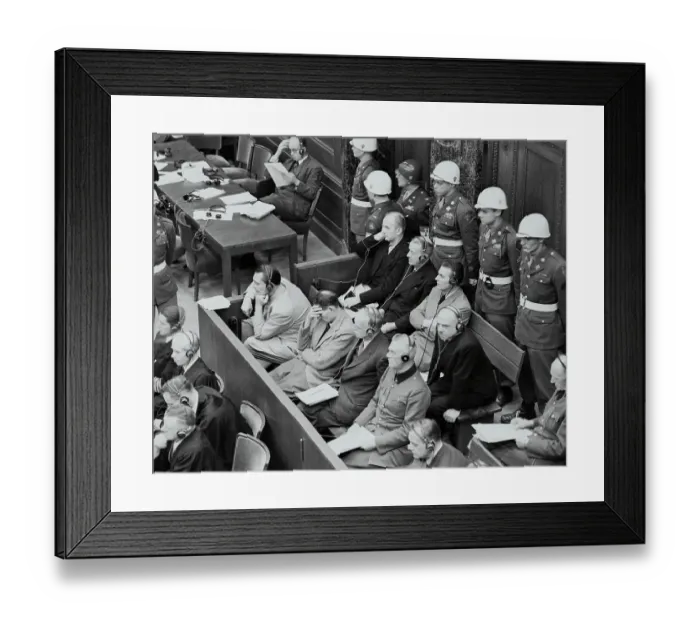 Framed Print : Defendants at Nuremberg War Crime Trial Framed Print : Defendants at Nuremberg War Crime Trial