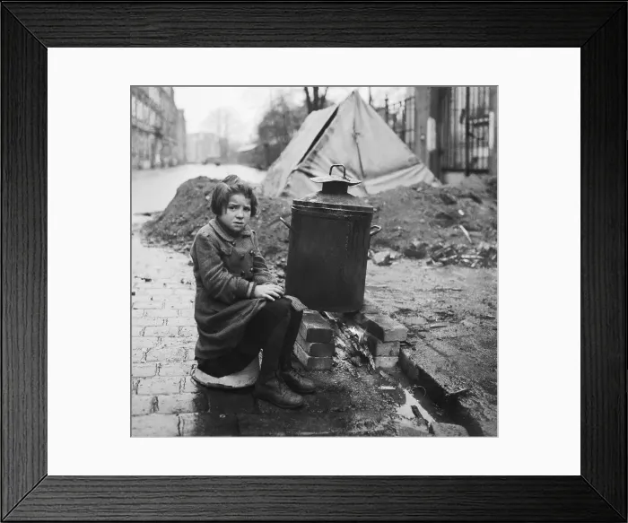 Framed Print : Homeless Girl of Germany on the Street Framed Print : Homeless Girl of Germany on the Street