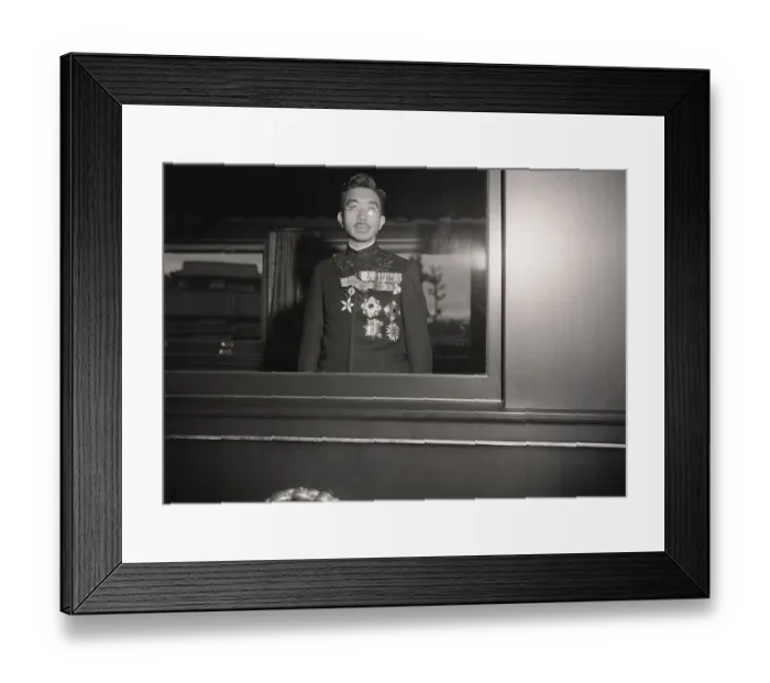 Framed Print : Hirohito At Window Of Private Train Car Framed Print : Hirohito At Window Of Private Train Car