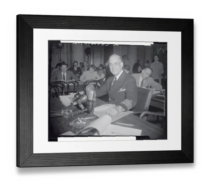 Framed Print : Admiral James Richardson During Senate Hearings Framed Print : Admiral James Richardson During Senate Hearings