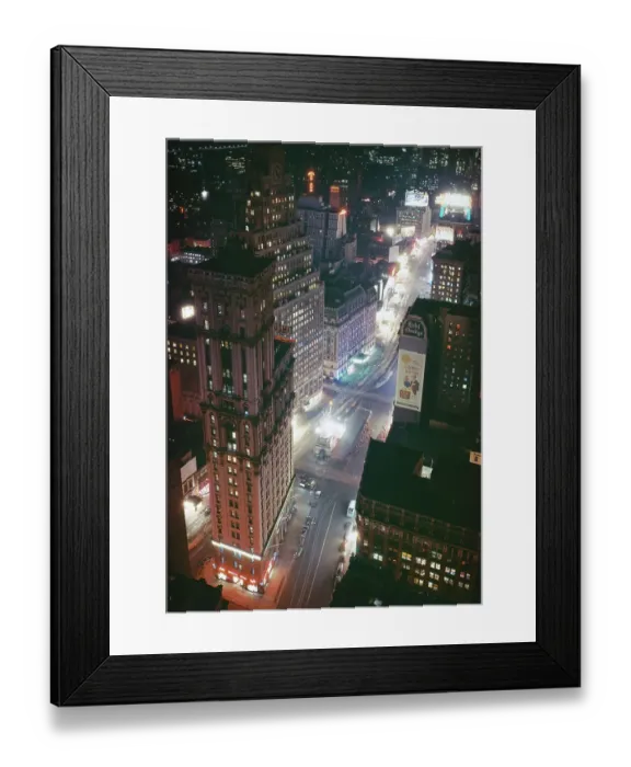 Framed Print : Times Square and Garment District at Night Framed Print : Times Square and Garment District at Night