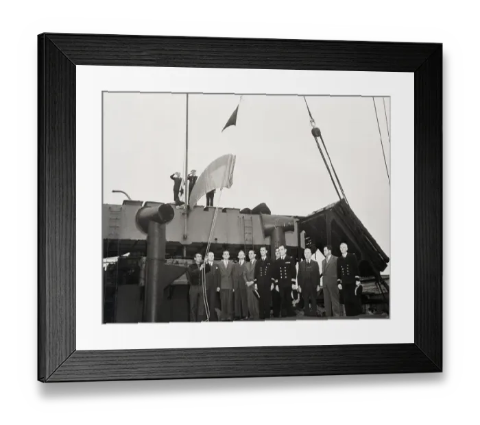 Framed Print : Ss Wisconsin Returned To France: Ceremon Framed Print : Ss Wisconsin Returned To France: Ceremon
