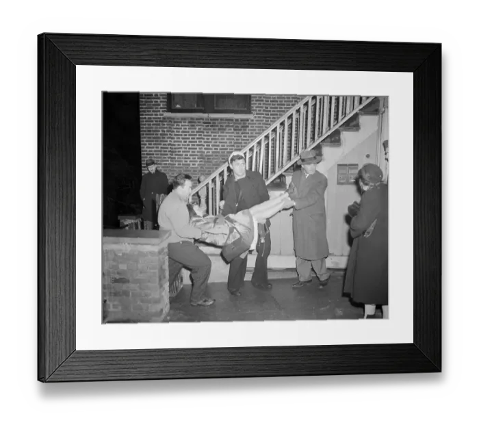 Framed Print : Men Carrying Unconscious Woman Framed Print : Men Carrying Unconscious Woman