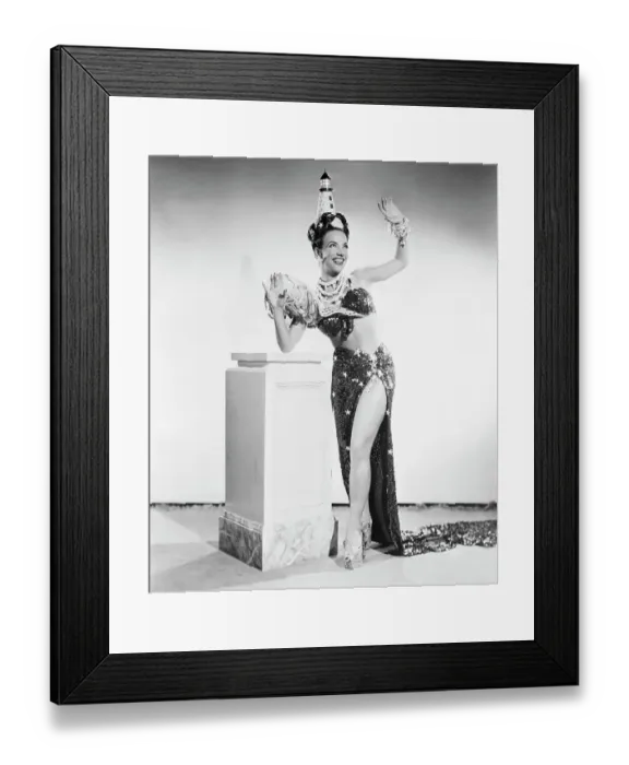 Framed Print : Carmen Miranda Wearing Lighthouse Headdress Framed Print : Carmen Miranda Wearing Lighthouse Headdress