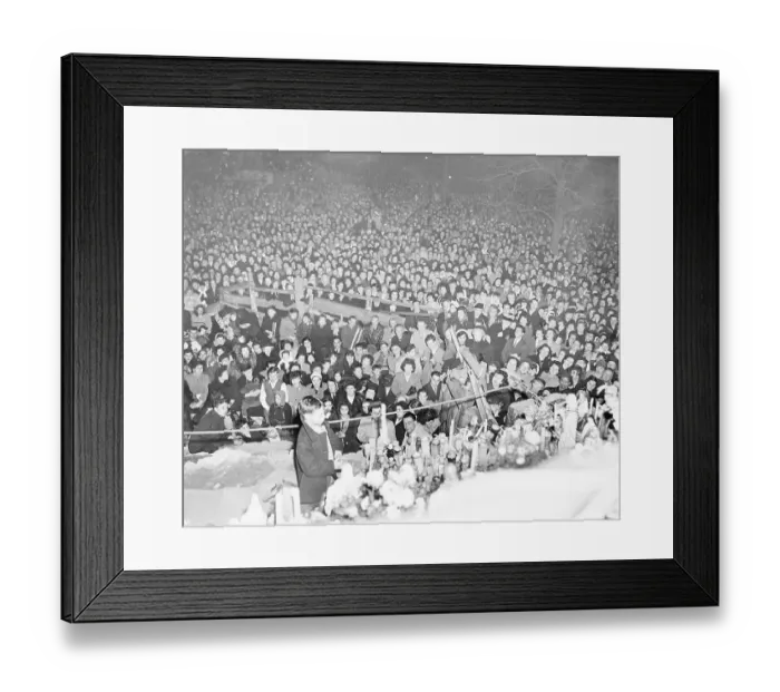 Framed Print : Joseph Vitolo Praying Before Crowd Framed Print : Joseph Vitolo Praying Before Crowd