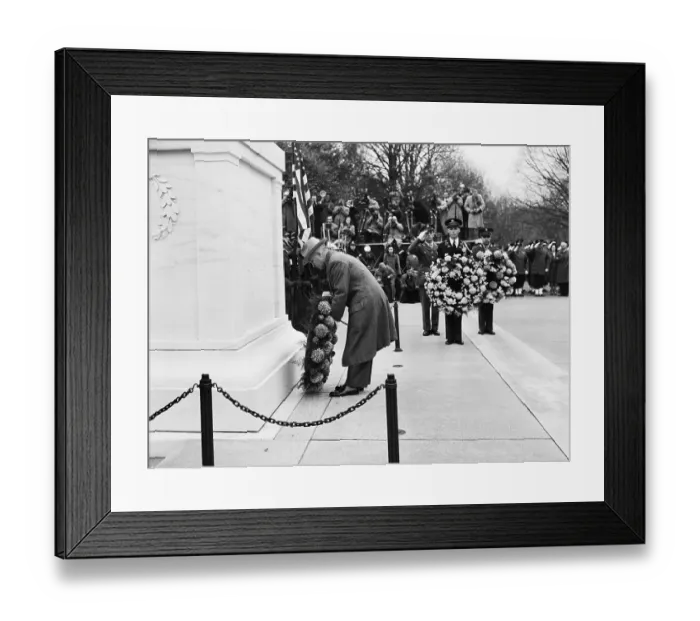 Framed Print : Truman Places Wreath At Tomb Of Unknown Framed Print : Truman Places Wreath At Tomb Of Unknown