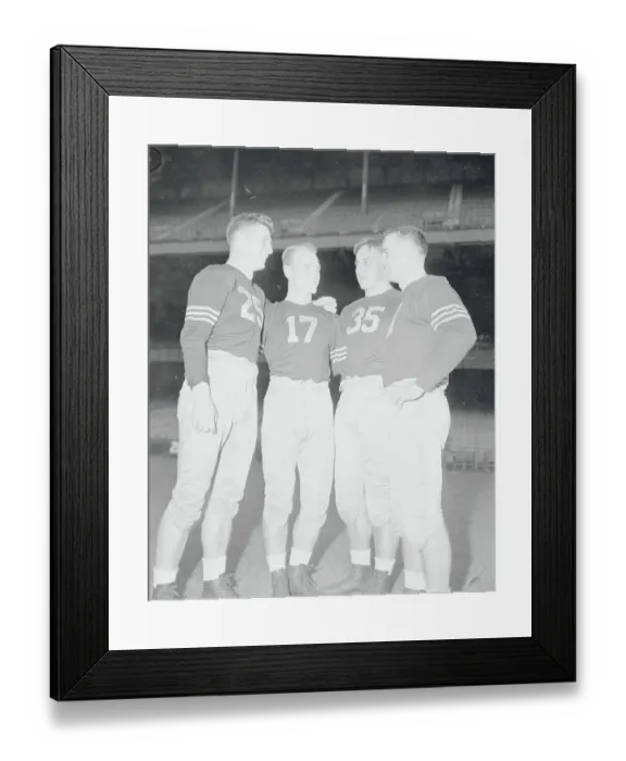 Framed Print : Army Football Players Conversing Framed Print : Army Football Players Conversing