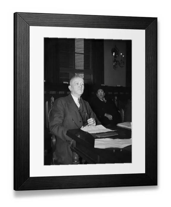 Framed Print : William Foster Testifing Before HUAC Framed Print : William Foster Testifing Before HUAC