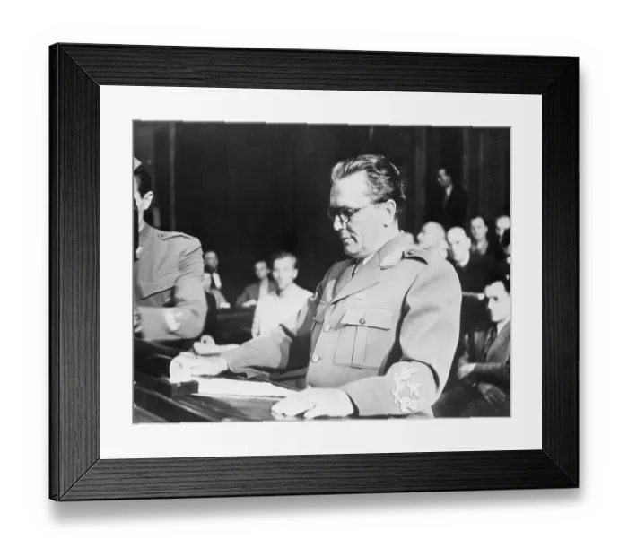 Framed Print : Marshal Josip Broz-Tito at Podium