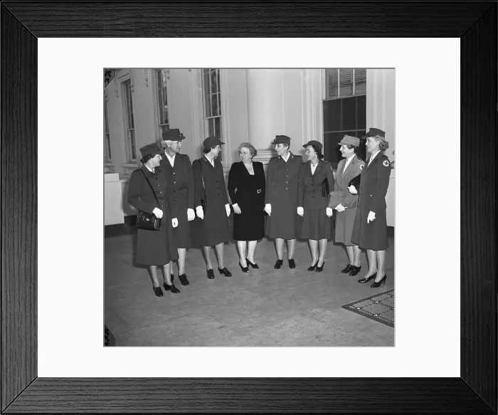 Framed Print : Mrs. Truman Hosts Red Cross Women, Stand Framed Print : Mrs. Truman Hosts Red Cross Women, Stand