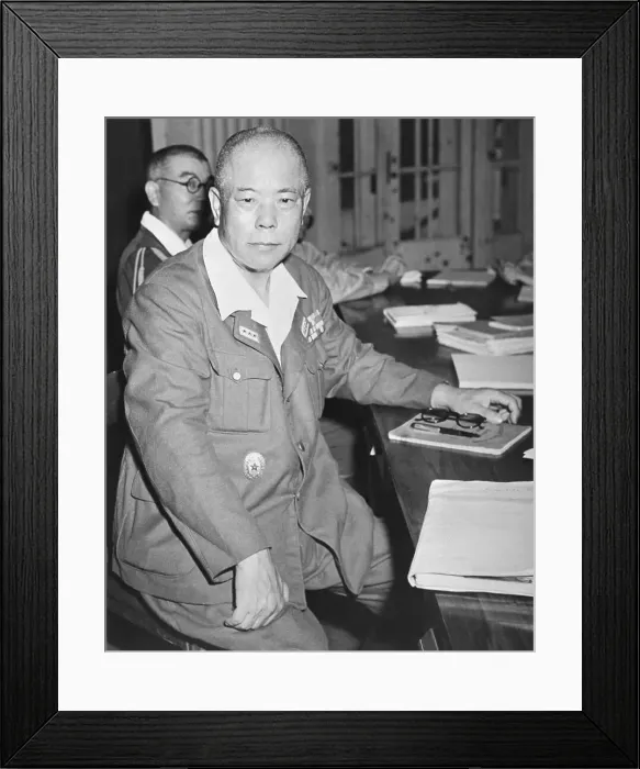 Framed Print : Tomoyuki Yamashita at His Trial Framed Print : Tomoyuki Yamashita at His Trial