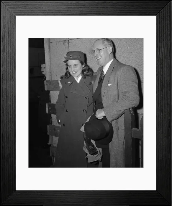 Framed Print : Joseph Patrick Kennedy Traveling with Daughter Kathleen Framed Print : Joseph Patrick Kennedy Traveling with Daughter Kathleen
