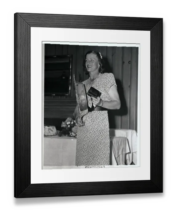 Framed Print : Babe Didrikson Holding Trophies Framed Print : Babe Didrikson Holding Trophies