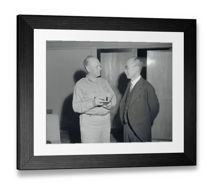 Framed Print : US Reporter and Japan's Prime Minister Framed Print : US Reporter and Japan's Prime Minister