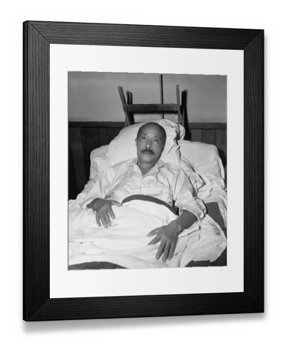 Framed Print : Warlord Tojo in Hospital Bed Framed Print : Warlord Tojo in Hospital Bed
