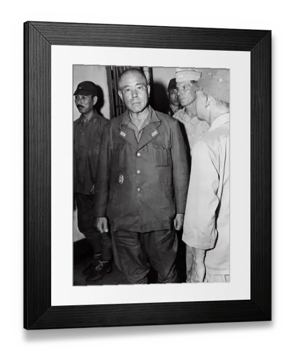 Framed Print : Tomoyuki Yamashita and Guards Framed Print : Tomoyuki Yamashita and Guards