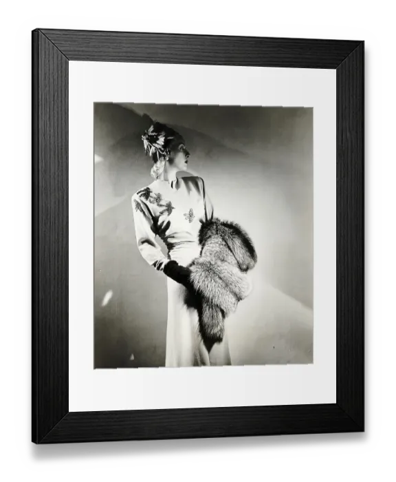 Framed Print : Model Wearing Bluebird Inspired Gown Framed Print : Model Wearing Bluebird Inspired Gown