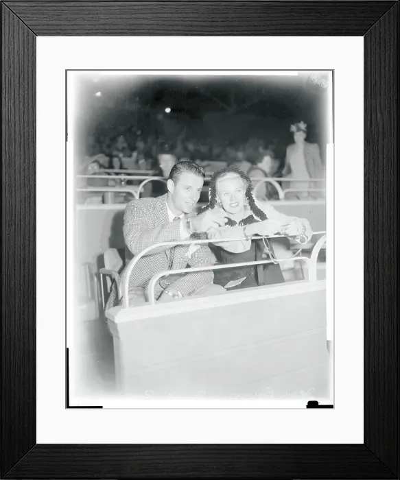 Framed Print : Ginger Rogers Sitting with Husband Jack Briggs Framed Print : Ginger Rogers Sitting with Husband Jack Briggs