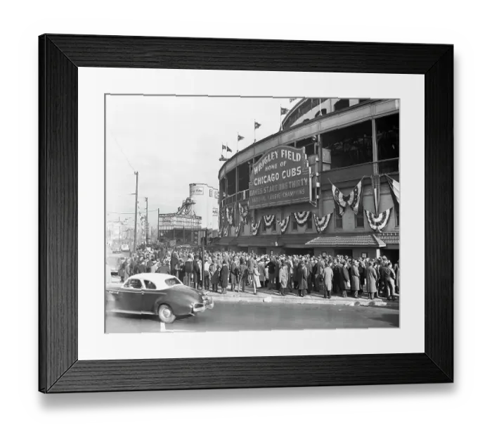 Framed Print : Baseball Fans Waiting Outside Wrigley Field Framed Print : Baseball Fans Waiting Outside Wrigley Field