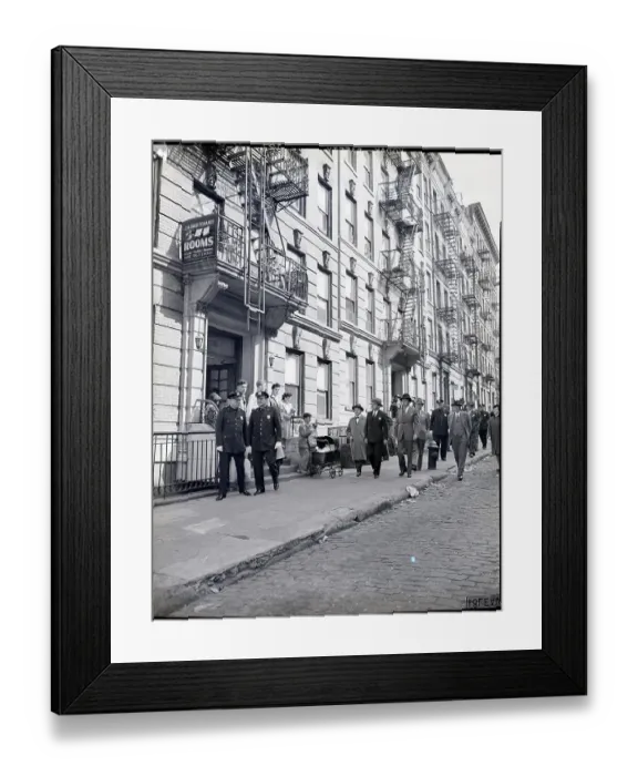 Framed Print : Thomas Dewey with Police Inspecting Projects Framed Print : Thomas Dewey with Police Inspecting Projects
