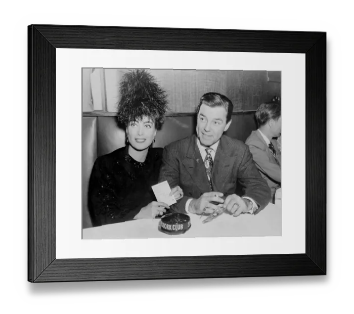Framed Print : Joan Crawford with Husband Phil Terry Framed Print : Joan Crawford with Husband Phil Terry