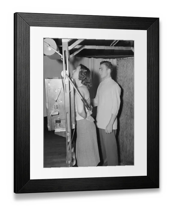 Framed Print : Technician X-Raying Woman for Tuberculosis