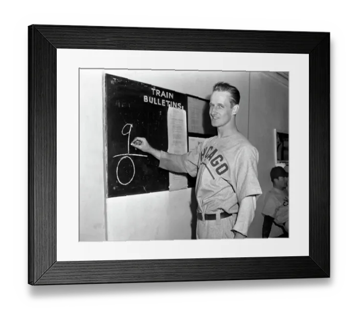 Framed Print : Cubs Ace Hank Borowy Chalks Up 9-0 Victory Over the Tigers Framed Print : Cubs Ace Hank Borowy Chalks Up 9-0 Victory Over the Tigers