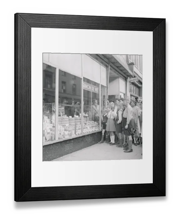 Framed Print : Window Shoppers Gazing into window Framed Print : Window Shoppers Gazing into window