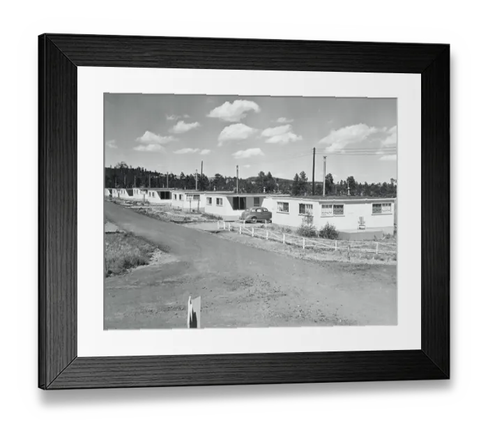 Framed Print : View of Houses Where Atomic Bomb Developers Lived Framed Print : View of Houses Where Atomic Bomb Developers Lived