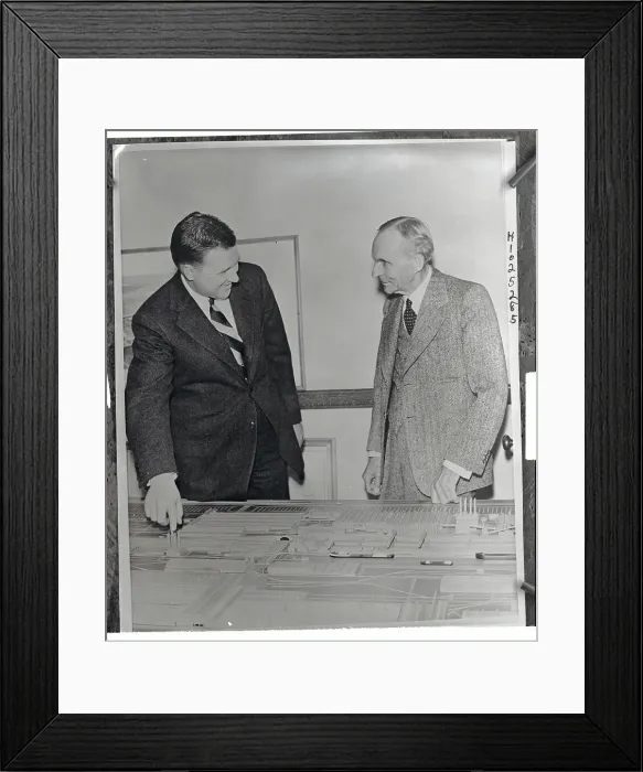 Framed Print : Henry Ford Speaking to His Grandson Framed Print : Henry Ford Speaking to His Grandson
