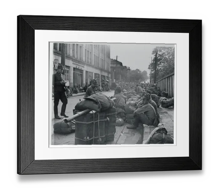 Framed Print : Soldiers Sitting in Tokyo Street Framed Print : Soldiers Sitting in Tokyo Street