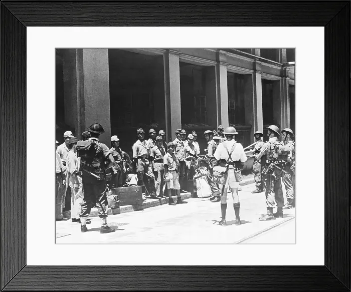Framed Print : Japanese and British Soldiers Framed Print : Japanese and British Soldiers