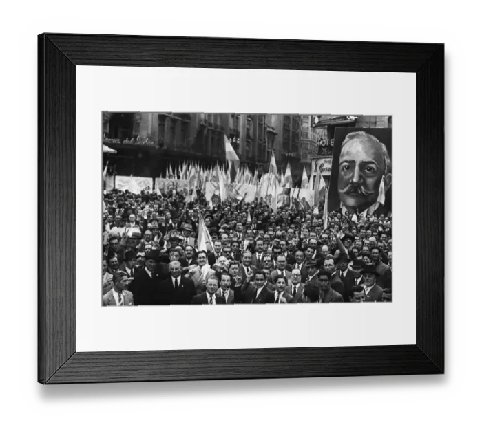 Framed Print : Crowd Gathered in Opposition to Juan Peron 1945 Framed Print : Crowd Gathered in Opposition to Juan Peron 1945