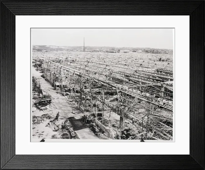 Framed Print : Bomber Out Mitsubishi Aircraft Plant
