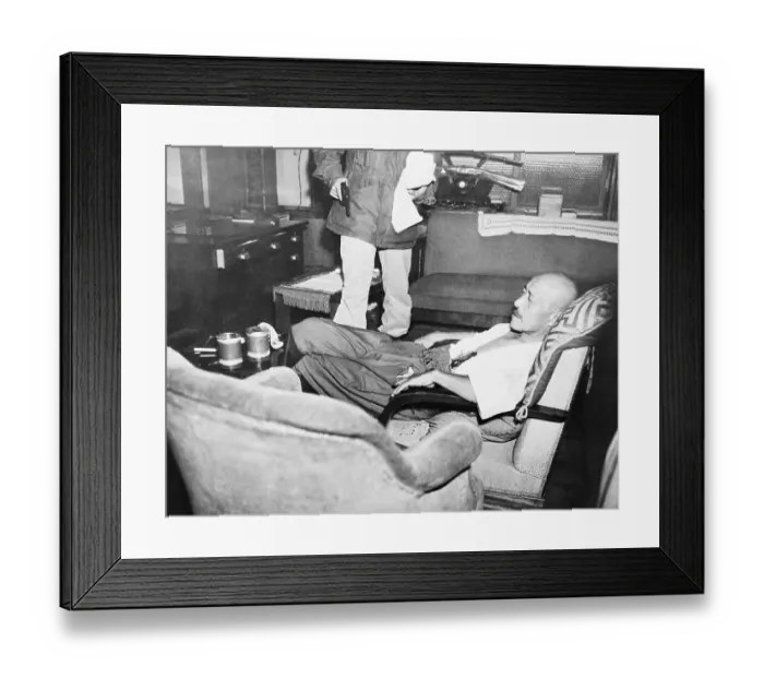 Framed Print : A Semi-Unconscious General Tojo