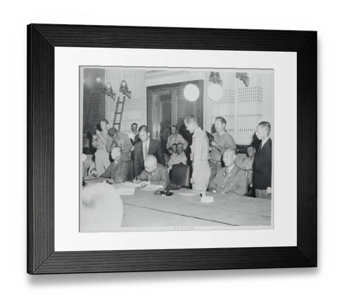 Framed Print : Korean Governor Signing Peace Treaty Framed Print : Korean Governor Signing Peace Treaty