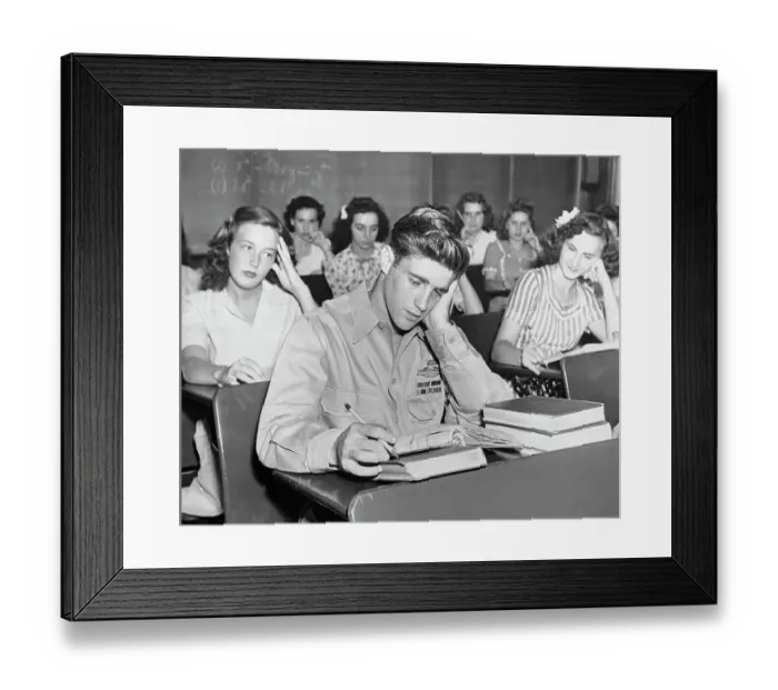Framed Print : Medal of Honor Winner Finishing High School Framed Print : Medal of Honor Winner Finishing High School