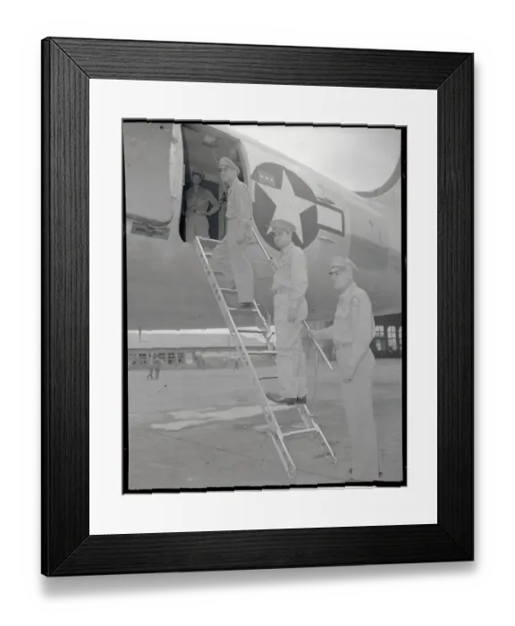 Framed Print : Military Officers Boarding Plane Framed Print : Military Officers Boarding Plane
