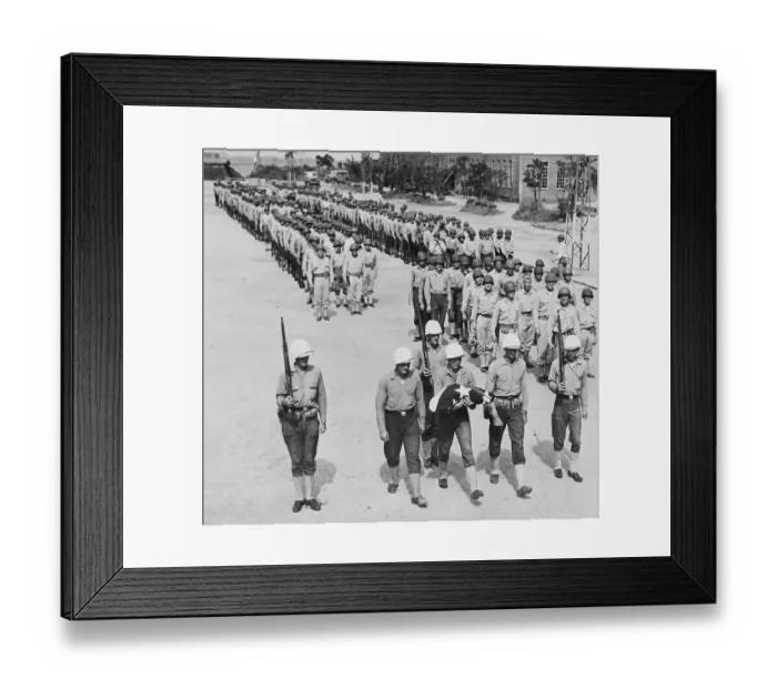 Framed Print : Raising American Flag at Yokosuka Framed Print : Raising American Flag at Yokosuka