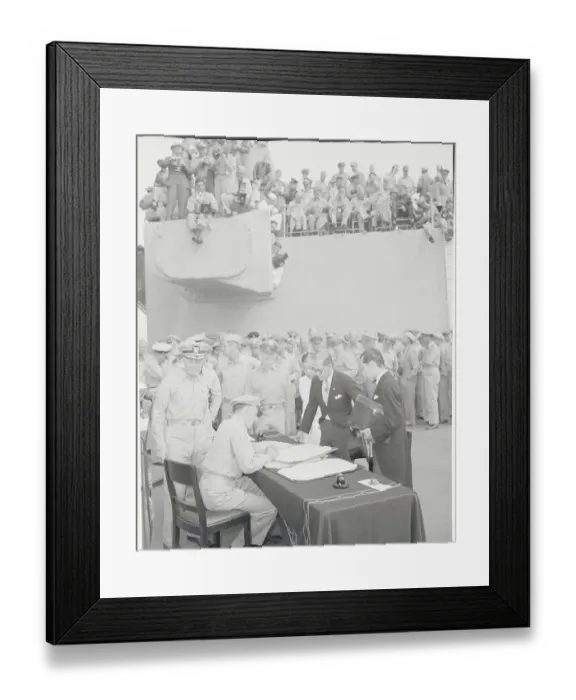 Framed Print : The Japanese Surrender, Tokyo Bay 1945 Framed Print : The Japanese Surrender, Tokyo Bay 1945