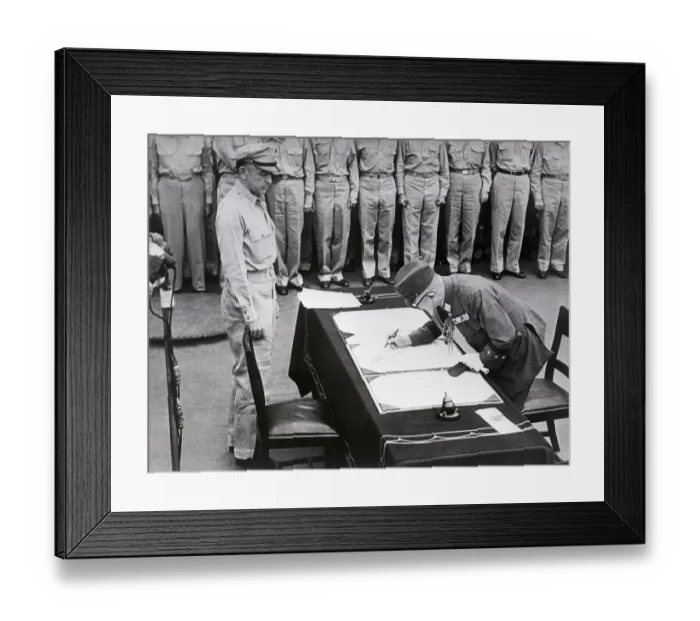 Framed Print : Surrender of Japan on the USS Missouri Framed Print : Surrender of Japan on the USS Missouri