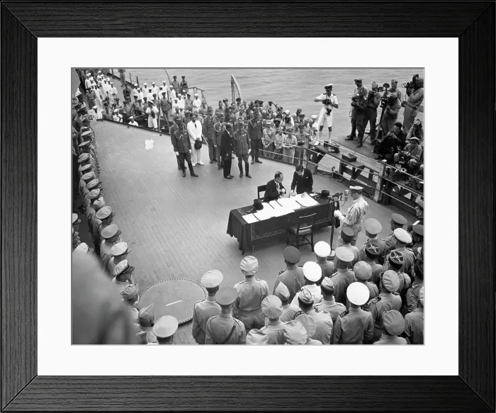 Framed Print : Surrender of the Japanese on the USS Missouri Framed Print : Surrender of the Japanese on the USS Missouri