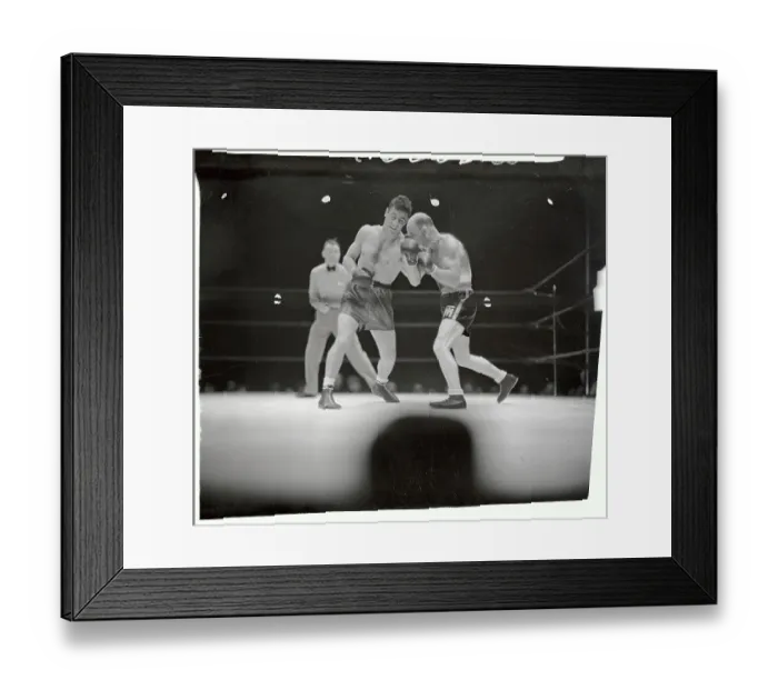 Framed Print : Marcel Thil and Freddy Apostoli in Action