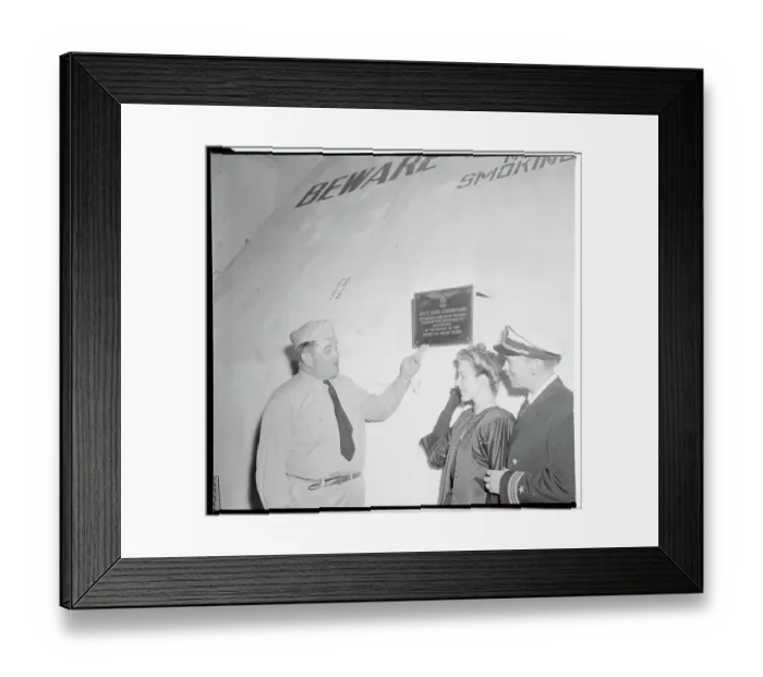 Framed Print : Captain Showing Plaque Framed Print : Captain Showing Plaque